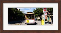 Cable car on a track on the street, San Francisco, San Francisco Bay, California, USA Fine Art Print