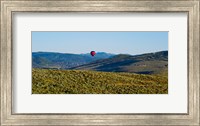 Hot air balloon flying in a valley, Park City, Utah, USA Fine Art Print