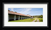Colonnade of a building, Mission La Purisima Concepcion, Santa Barbara County, California, USA Fine Art Print