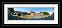 Bridge across a river with mausoleum in the background, Tiber River, Ponte Sant'Angelo, Castel Sant'Angelo, Rome, Lazio, Italy Fine Art Print