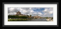 Cathedral at the waterfront, Cathedrale Saint-Etienne D'Auxerre, Auxerre, Burgundy, France Fine Art Print