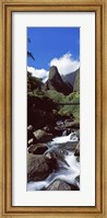 Stream flowing through a valley, Iao Needle, Iao Valley, Wailuku, Maui, Hawaii, USA Fine Art Print