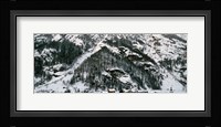 Houses in a village in winter, Tasch, Valais Canton, Switzerland Fine Art Print