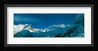 Snowcapped mountain range, Simplon Pass, Valais Canton, Switzerland Fine Art Print