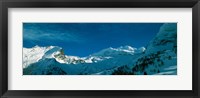 Snowcapped mountain range, Simplon Pass, Valais Canton, Switzerland Fine Art Print