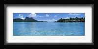 Motu and lagoon, Bora Bora, Society Islands, French Polynesia Fine Art Print