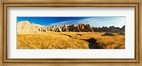 Rock formations on a landscape, Prairie Wind Overlook, Badlands National Park, South Dakota, USA Fine Art Print