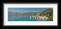 Stand-Up Paddle-Boarders near Sand Harbor at Lake Tahoe, Nevada, USA Fine Art Print