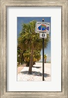 Mile marker zero at Pass-A-Grille, St. Pete Beach, Tampa Bay Area, Tampa Bay, Florida, USA Fine Art Print