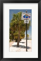 Mile marker zero at Pass-A-Grille, St. Pete Beach, Tampa Bay Area, Tampa Bay, Florida, USA Fine Art Print