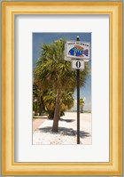 Mile marker zero at Pass-A-Grille, St. Pete Beach, Tampa Bay Area, Tampa Bay, Florida, USA Fine Art Print