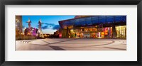The Lowry complex at dusk, Salford Quays, Greater Manchester, England Fine Art Print