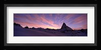 Mt Matterhorn at sunset, Riffelberg, Zermatt, Valais Canton, Switzerland Fine Art Print