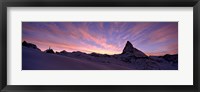 Mt Matterhorn at sunset, Riffelberg, Zermatt, Valais Canton, Switzerland Fine Art Print