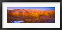 Rock formations on a landscape, Badlands National Park, South Dakota, USA Fine Art Print