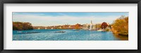 Crew teams in their sculls on the Potomac River at Old Georgetown Waterfront, Washington DC, USA Fine Art Print