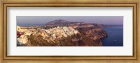 High angle view of a town at coast, Fira, Santorini, Cyclades Islands, Greece Fine Art Print