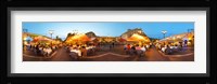 People having outdoor dining at evening, Nice, Provence-Alpes-Cote d'Azur, France Fine Art Print