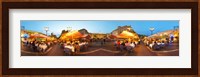 People having outdoor dining at evening, Nice, Provence-Alpes-Cote d'Azur, France Fine Art Print