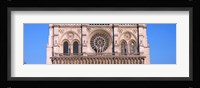 Architectural detail of a cathedral, Notre Dame de Paris, Paris, Ile-de-France, France Fine Art Print