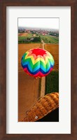 High angle view of a hot air balloon on field, Metz, Moselle, Lorraine, France Fine Art Print