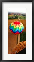 High angle view of a hot air balloon on field, Metz, Moselle, Lorraine, France Fine Art Print