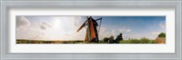 Windmill in a farm, Netherlands Fine Art Print