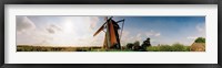 Windmill in a farm, Netherlands Fine Art Print