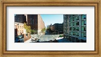 Surrounding streets and buildings from the High Line in Chelsea, New York City, New York State, USA Fine Art Print