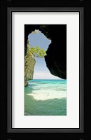 Cliffside cave at Xtabi Hotel, Negril, Westmoreland, Jamaica Fine Art Print