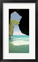 Cliffside cave at Xtabi Hotel, Negril, Westmoreland, Jamaica Fine Art Print