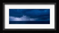 Rain squalls at the sea, Negril, Westmoreland, Jamaica Fine Art Print