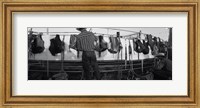 Cowboy with tacks at rodeo, Pecos, Texas Fine Art Print