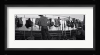 Cowboy with tacks at rodeo, Pecos, Texas Fine Art Print