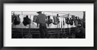 Cowboy with tacks at rodeo, Pecos, Texas Fine Art Print