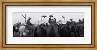 Cowboys on horses at rodeo, Wichita Falls, Texas, USA Fine Art Print
