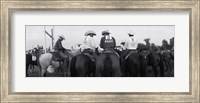 Cowboys on horses at rodeo, Wichita Falls, Texas, USA Fine Art Print