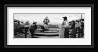 Cowboys at rodeo, Pecos, Texas, USA Fine Art Print