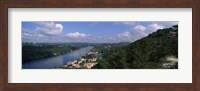 High angle view of a city at the waterfront, Austin, Travis County, Texas, USA Fine Art Print