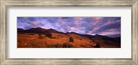 Clouds over mountainous landscape at dusk, Montana, USA Fine Art Print