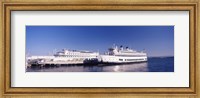 Ferries at dock, San Francisco, California, USA Fine Art Print