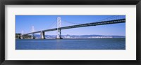 Suspension bridge across the bay, Bay Bridge, San Francisco Bay, San Francisco, California, USA Fine Art Print
