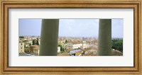 City viewed from the Leaning Tower Of Pisa, Piazza Dei Miracoli, Pisa, Tuscany, Italy Fine Art Print