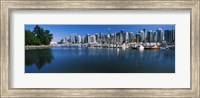 Marina with city at waterfront, Vancouver, British Columbia, Canada 2013 Fine Art Print