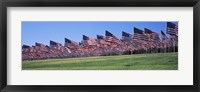 American flags in memory of 9/11, Pepperdine University, Malibu, California Fine Art Print