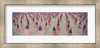 9/11 tribute flags, Pepperdine University, Malibu, California, USA Fine Art Print