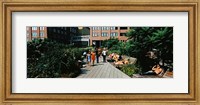 Tourists in an elevated park, High Line, New York City, New York State Fine Art Print