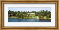 Buildings along Lake George, New York State, USA Fine Art Print