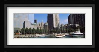 Boats at North Cove Yacht Harbor, New York City (horizontal) Fine Art Print