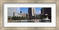 Boats at North Cove Yacht Harbor, New York City (horizontal) Fine Art Print